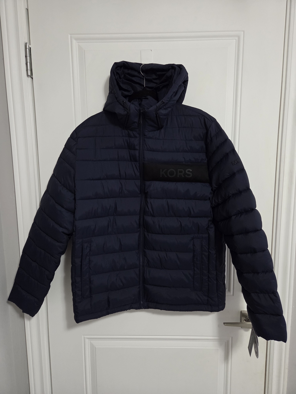 NWT - Michael Kors Men's Water Resistant Quilted Hooded Jacket - Size L